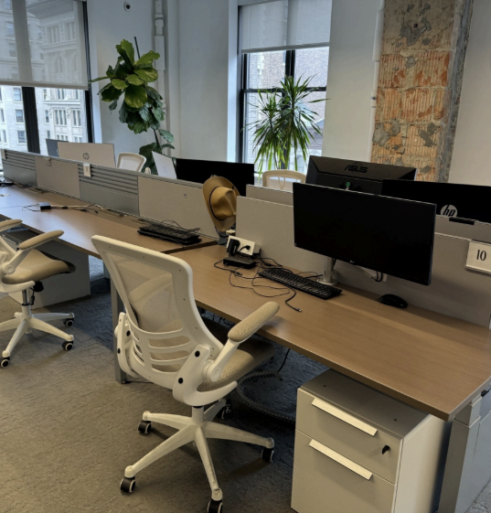 Used Sit-Stand Desks and Chairs Over New Furniture