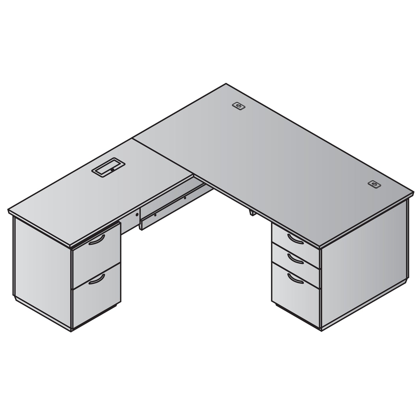 Tuxedo L-Shape w/ Left Return 66x78